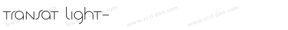 transat light字体转换